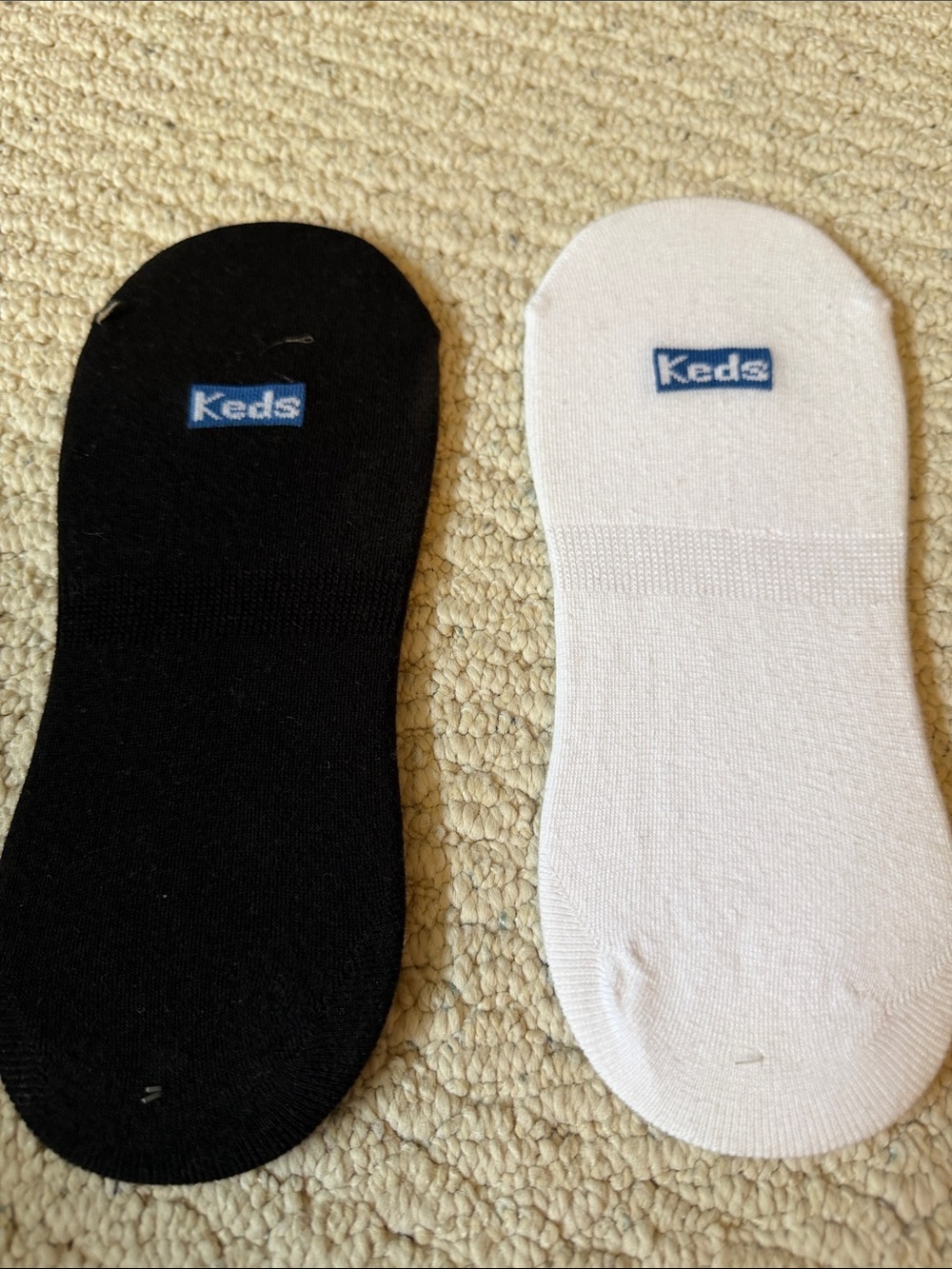 Keds Low-Cut Liner Socks in Black and White